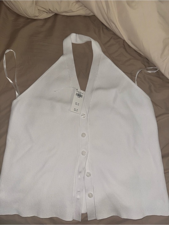Abercrombie & Fitch Tops - Abercrombie Ribbed White Halter XL